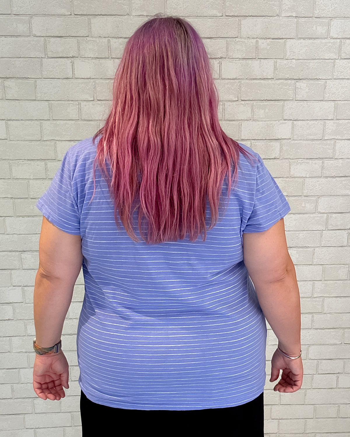 Ocean Stripe Vintage Scoop Neck T | Peri