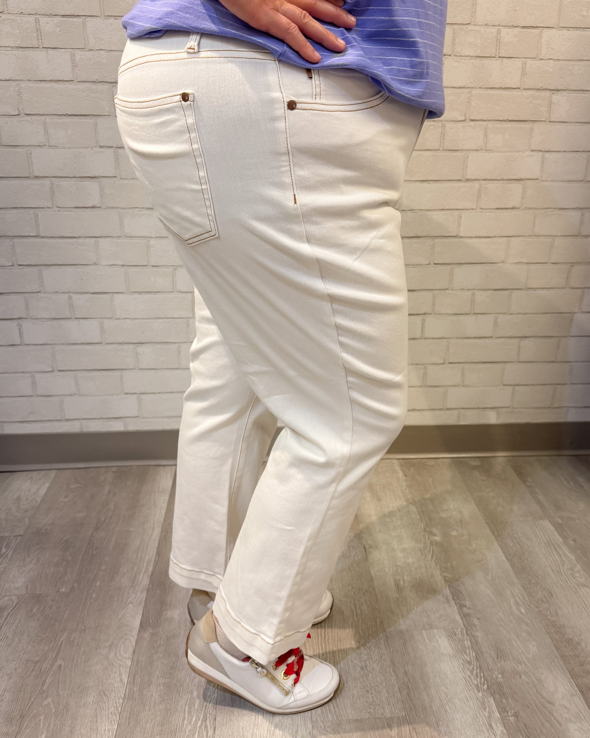 High Waist Cropped Bootcut | Ecru