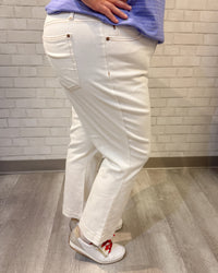 High Waist Cropped Bootcut | Ecru