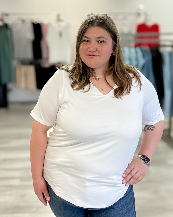 Valya V-Neck | Off White