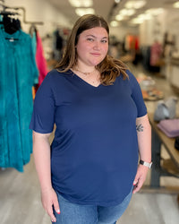 Valya V-Neck | Summer Blue