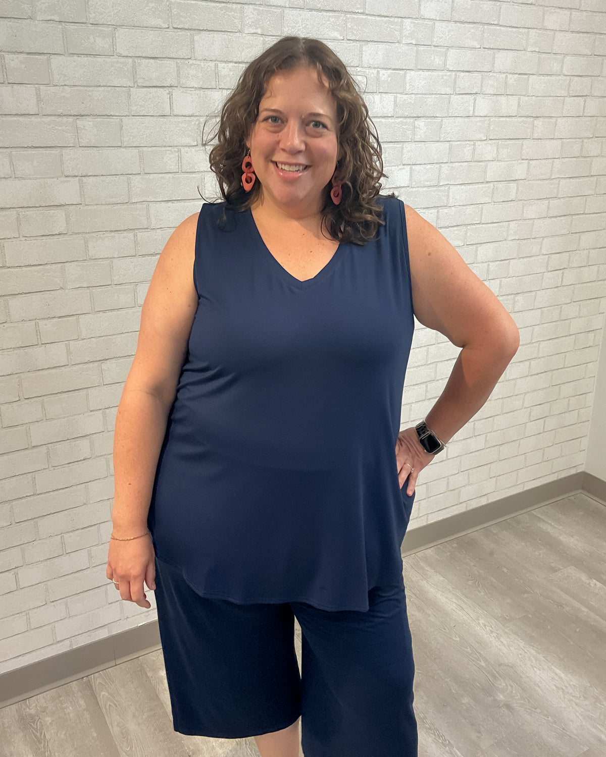 Jackie Bamboo Tank | Indigo