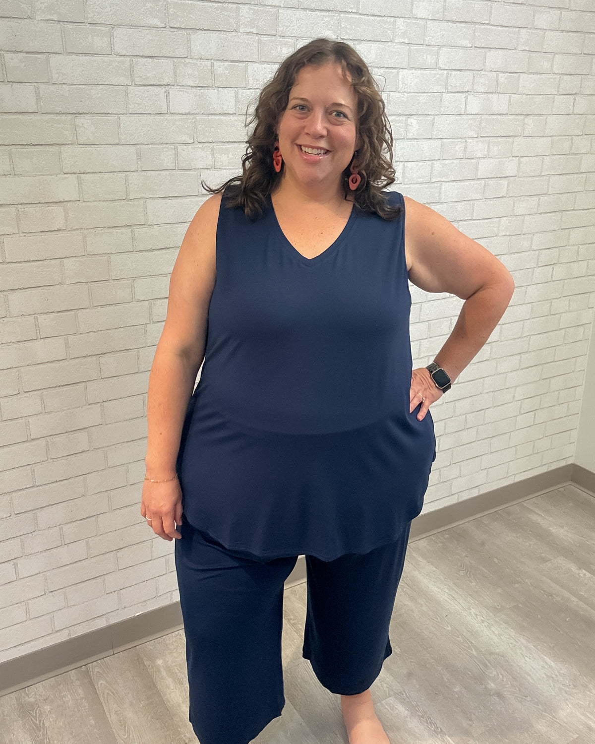 Jackie Bamboo Tank | Indigo