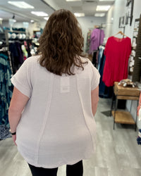 Short Sleeve Crochet Top | Oatmeal