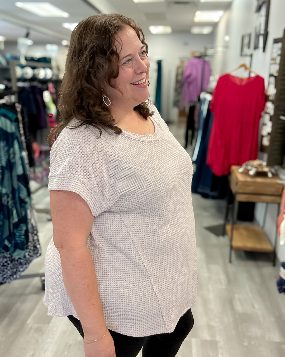 Short Sleeve Crochet Top | Oatmeal