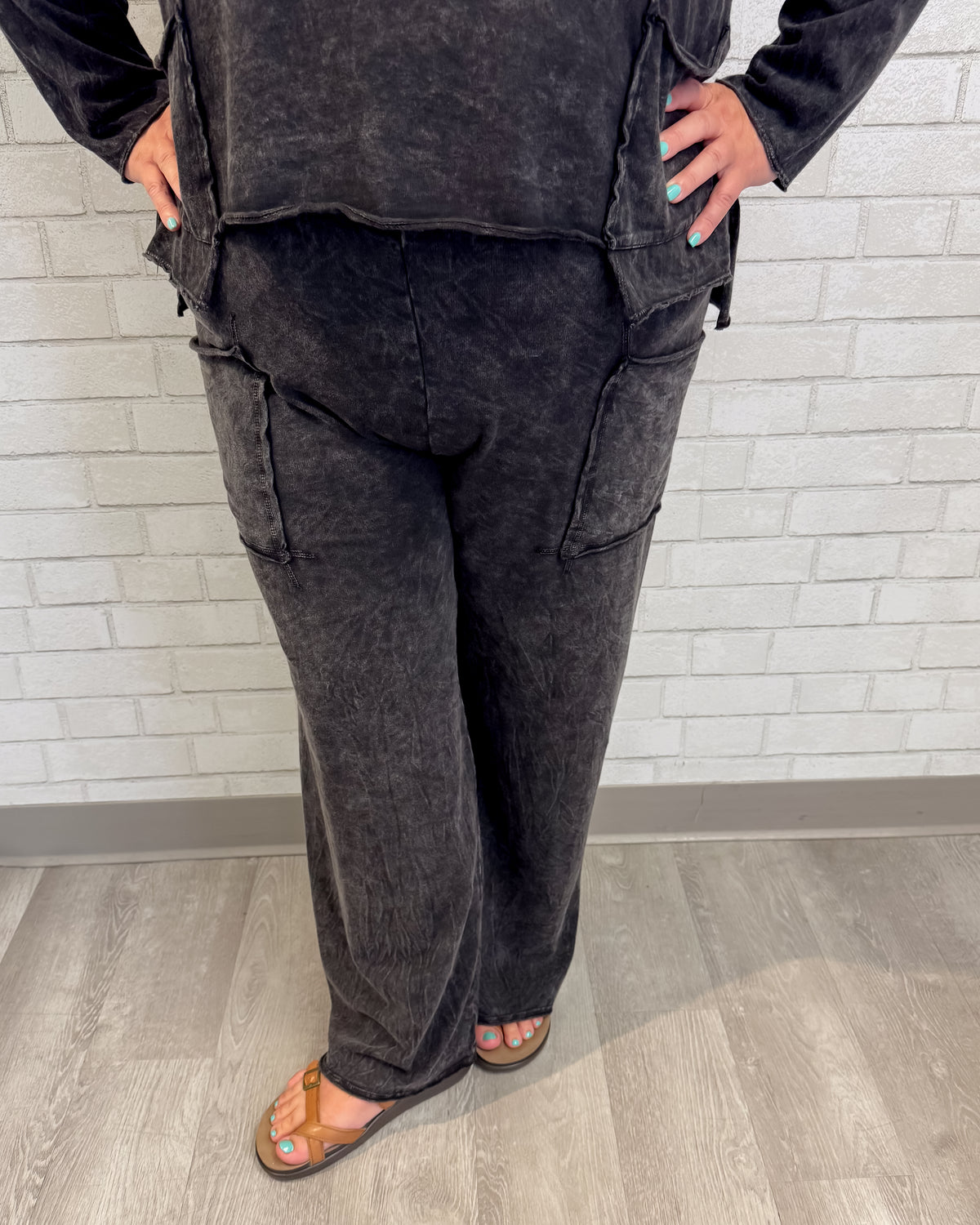 Cotton Pocket Pant | Black Mineral Wash
