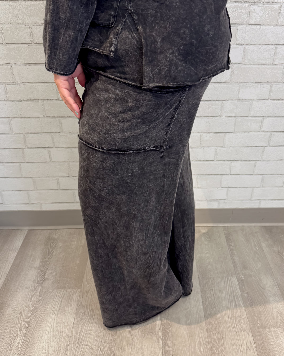 Cotton Pocket Pant | Black Mineral Wash