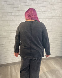 Mineral Wash Pocket Top | Black