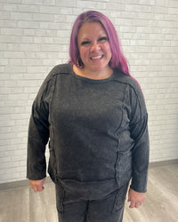 Mineral Wash Pocket Top | Black