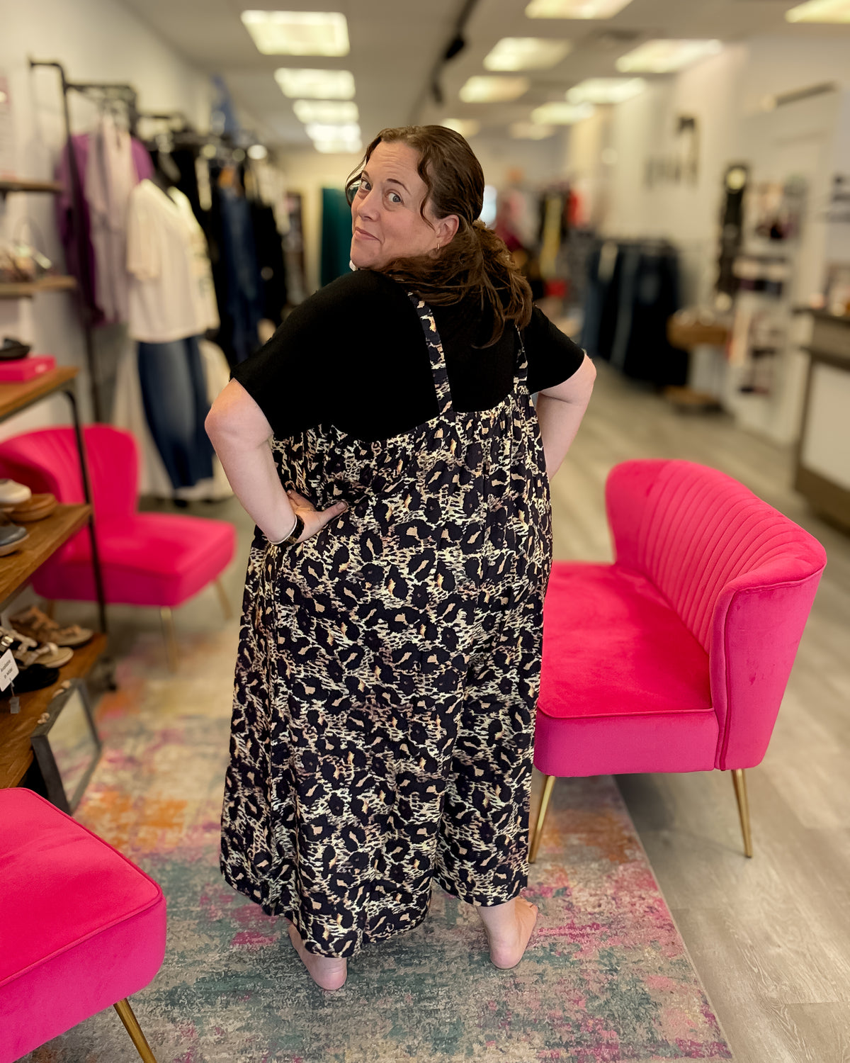 Joanna Linen Bamboo Jumpsuit | Leopard