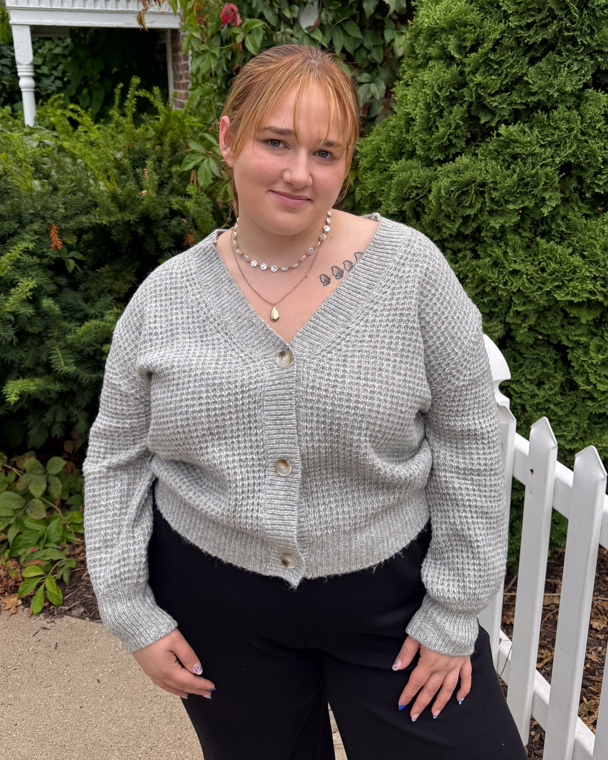 Knit Cardigan | Grey