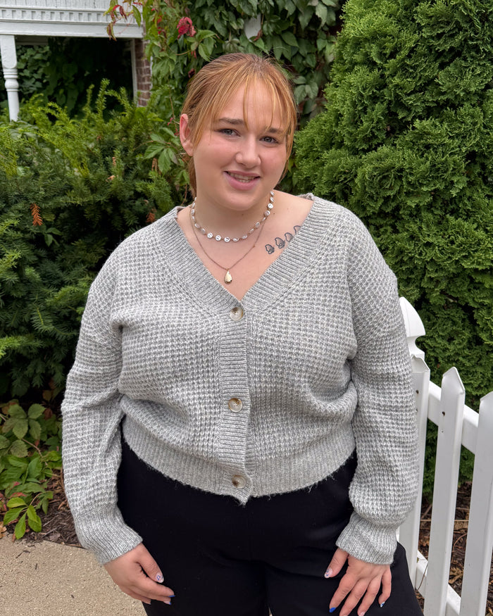 Knit Cardigan | Grey