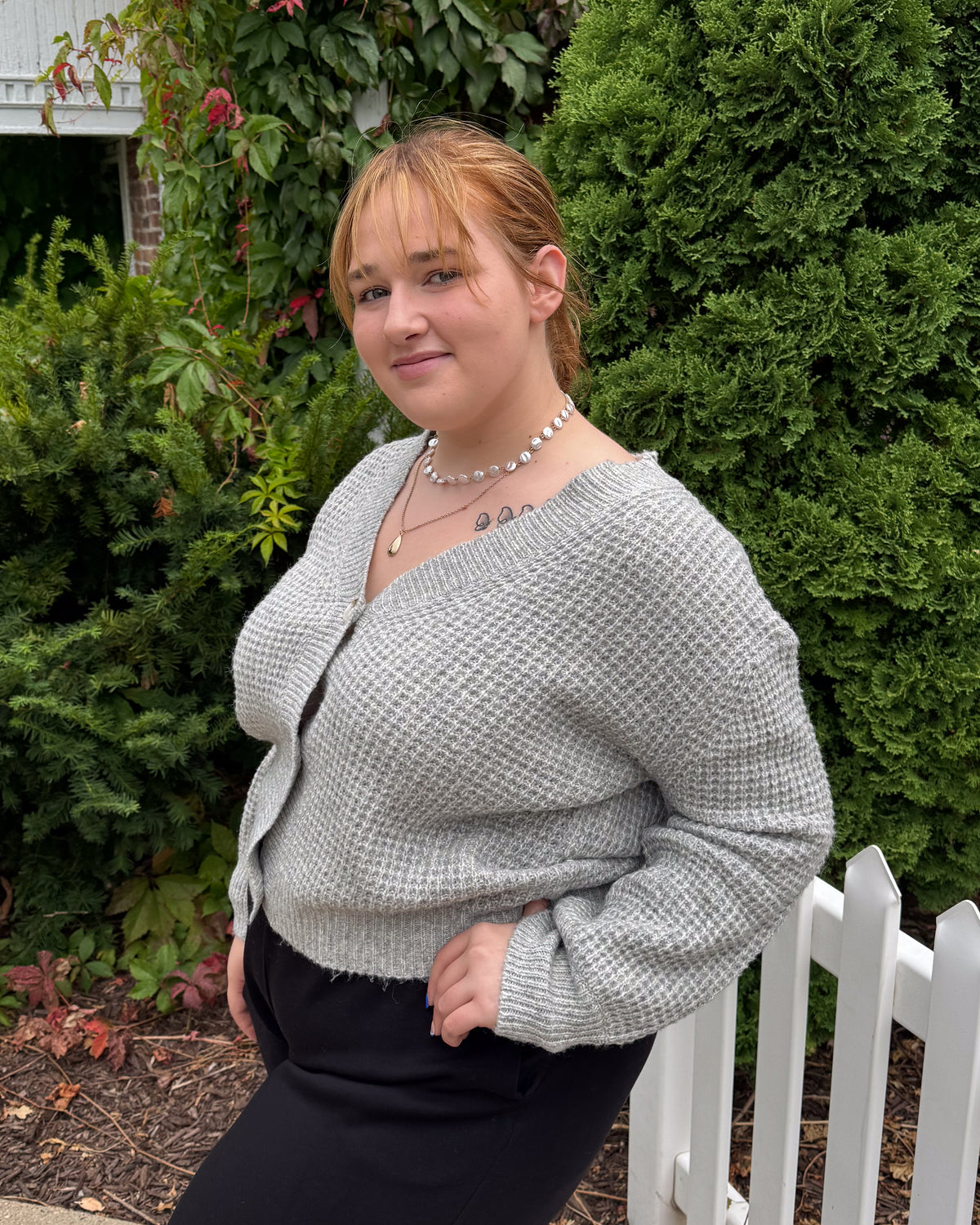 Knit Cardigan | Grey