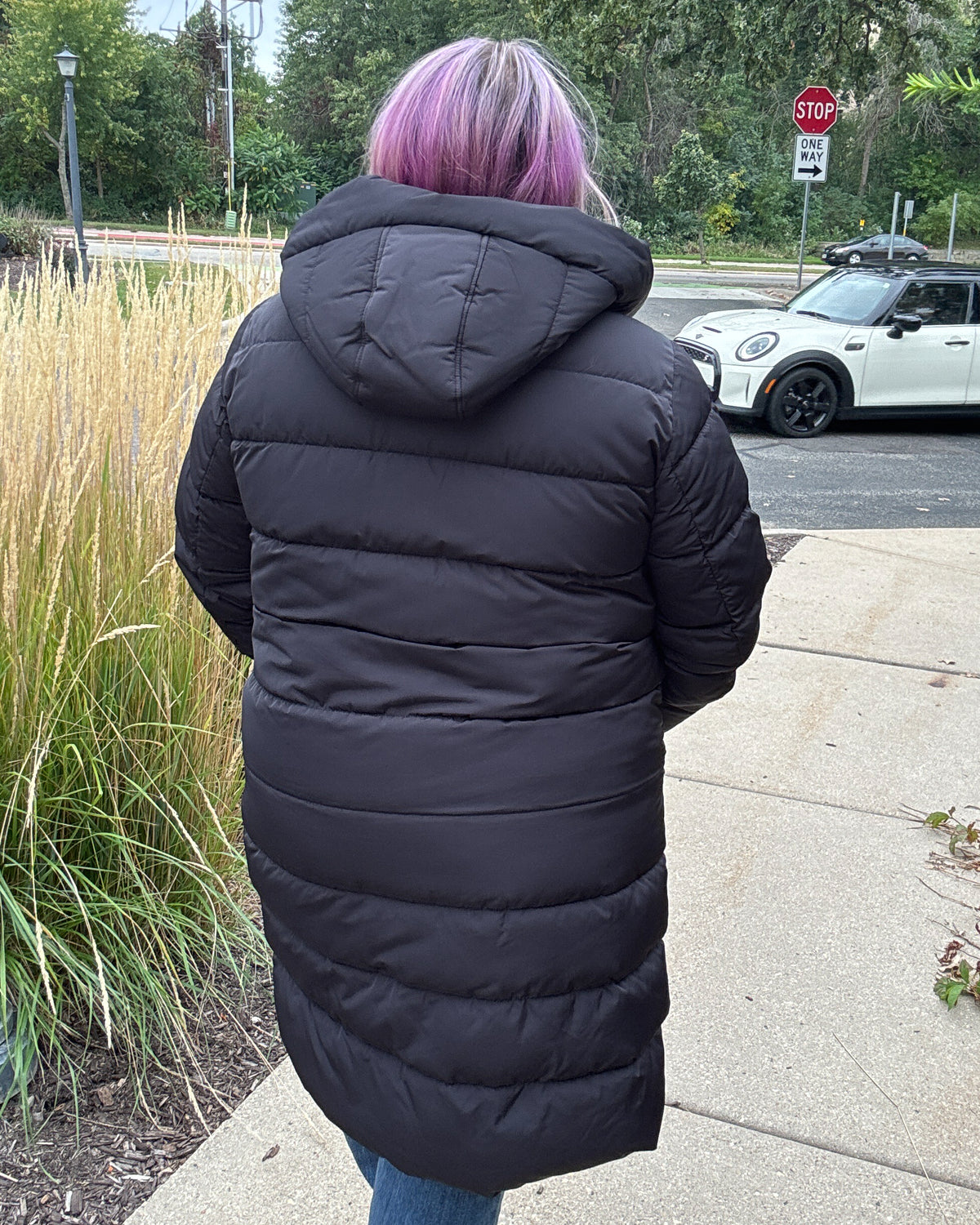 Technical Down Long Jacket | Black