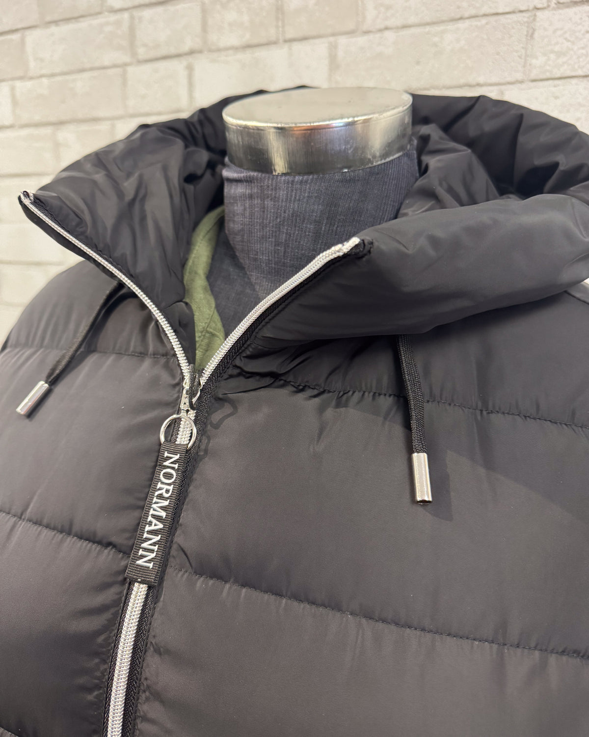 Technical Down Long Jacket | Black