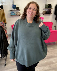 Side Slit Oversized Sweater | Ash Jade