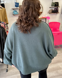 Side Slit Oversized Sweater | Ash Jade