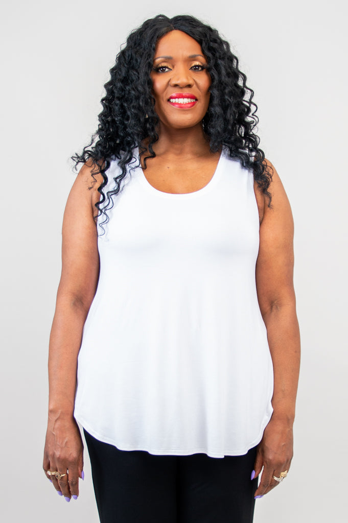 Jazz Bamboo Tank | White