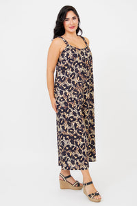 Joanna Linen Bamboo Jumpsuit | Leopard