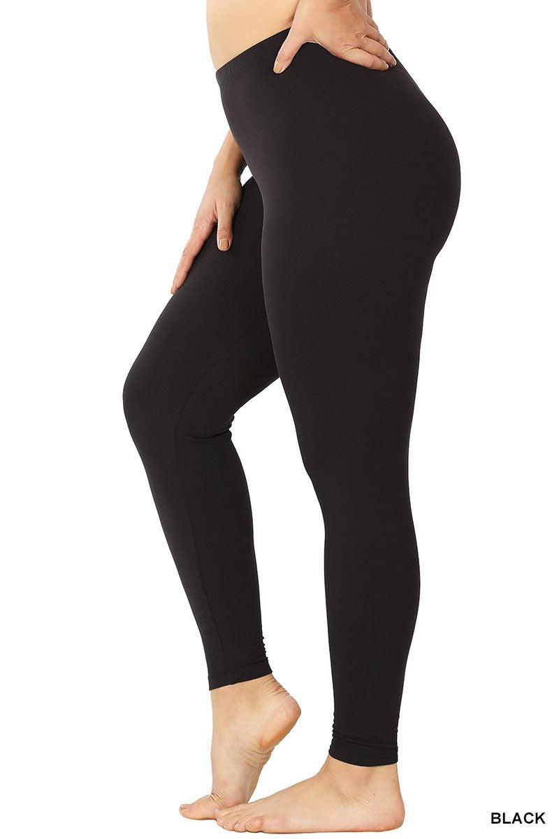 Brushed Microfiber Leggings | Black
