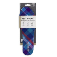 Flat Socks in Blue Bias