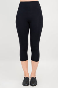 Riley Bamboo Capri Legging | Black