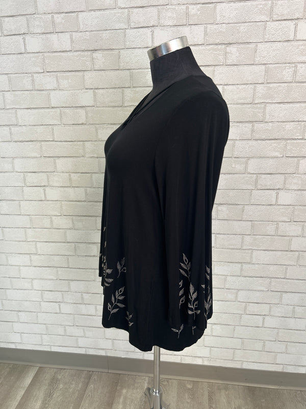 X-Cross Embroidered Top - Karen Kane