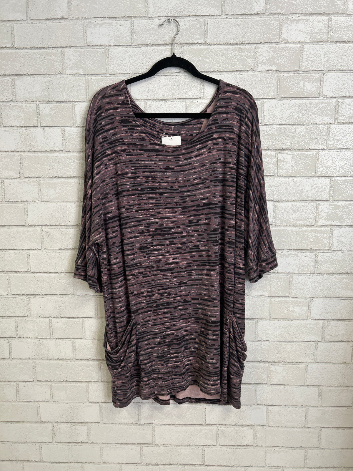 Blk/Mauve Pocket Tunic - Sona