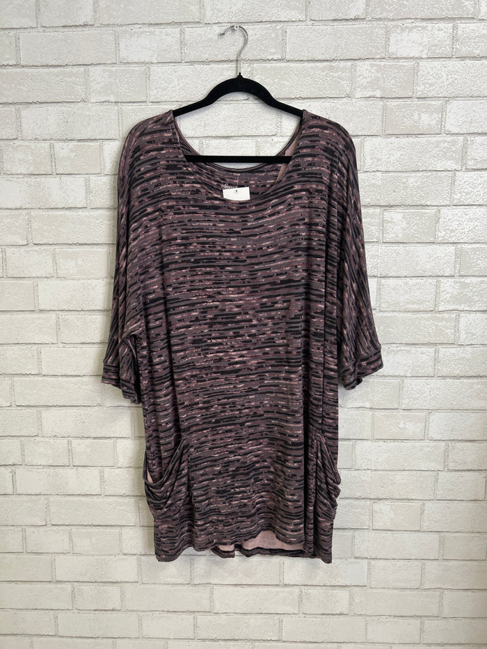 Blk/Mauve Pocket Tunic - Sona