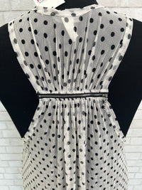 White Polka Dot Mesh Vest - Reina Lee