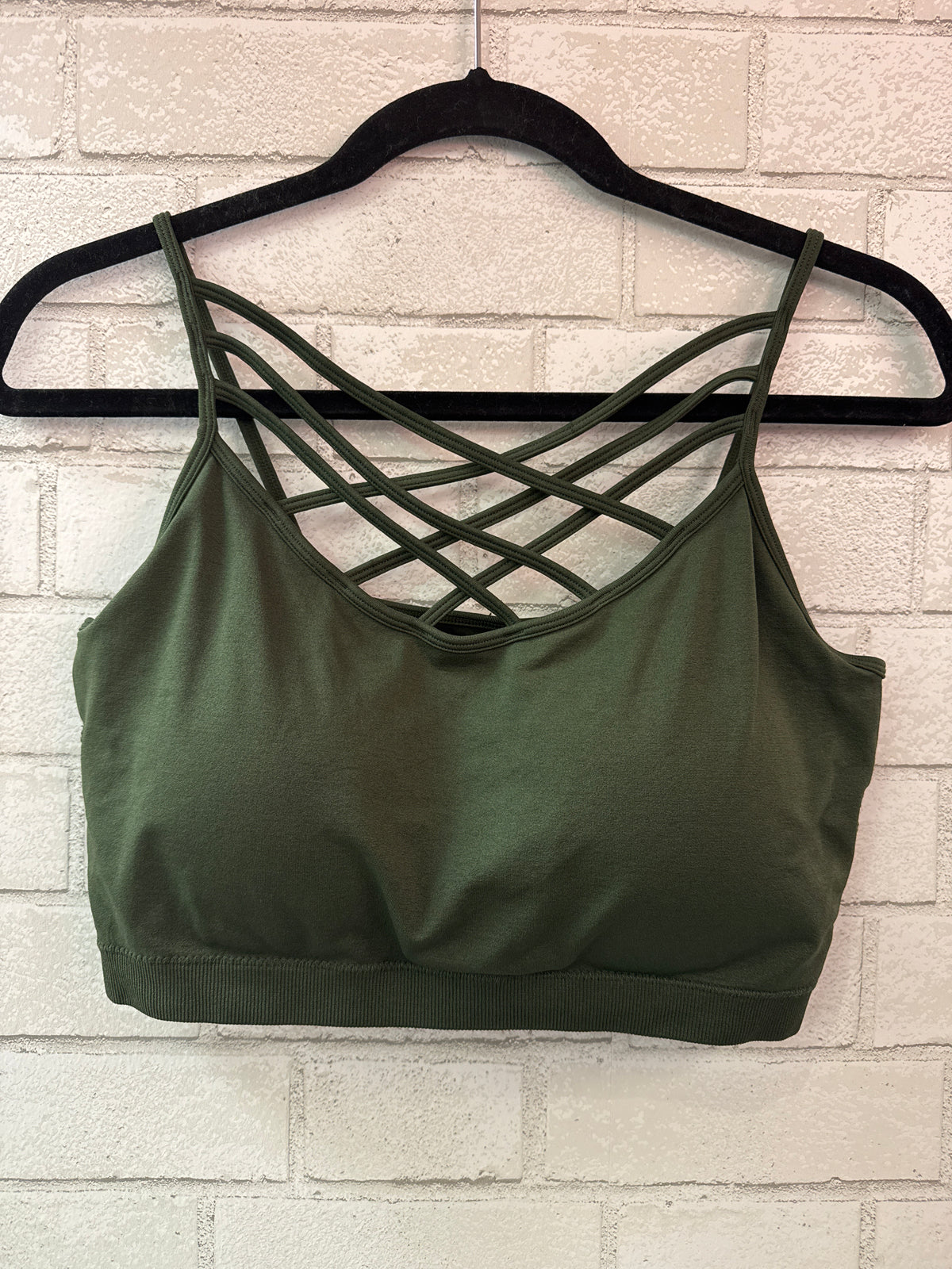 Olive Criss Cross Front Bralette - Zenana