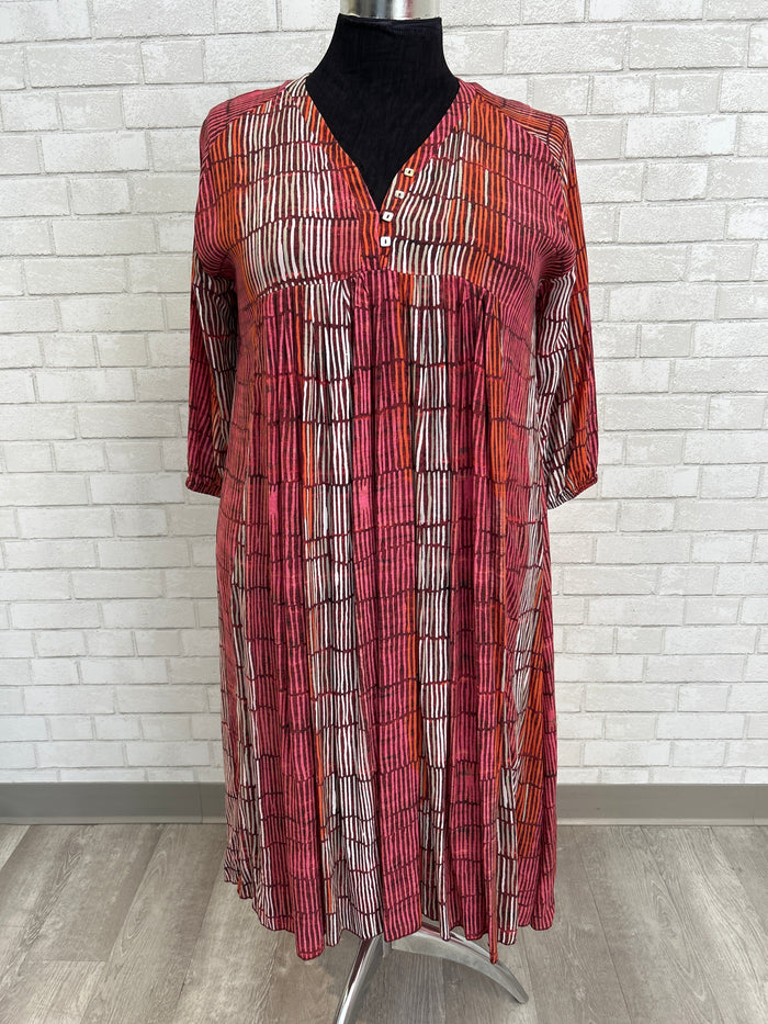 Line Print Dress - Ozai N Ku