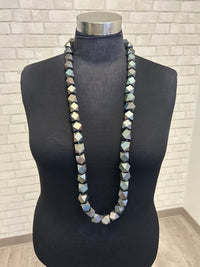 Silver Chunky Beaded Necklace