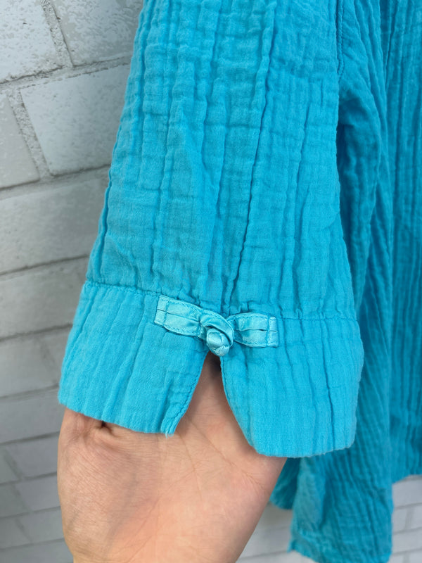 Turquoise Gauze Top - Kleen
