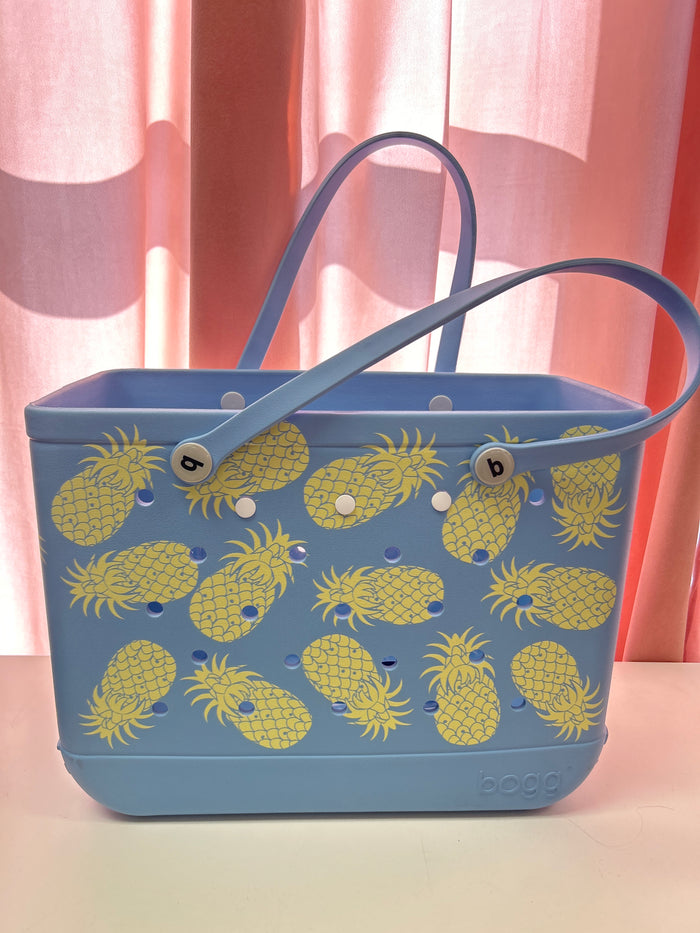 Blue Yellow Pineapple Bogg Bag