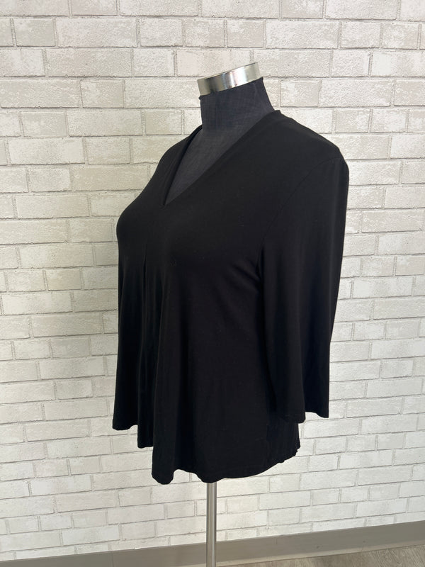 Black V-Neck Top - Alembika