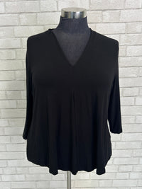 Black V-Neck Top - Alembika