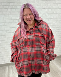 Plaid Shacket | Red