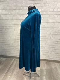 Teal Velvet Tunic/Dress - Monroe & Main
