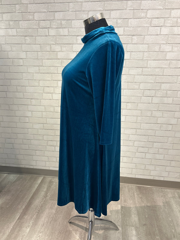 Teal Velvet Tunic/Dress - Monroe & Main