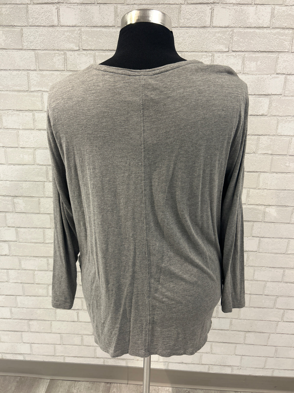 Grey V-Neck Top - J.Jill