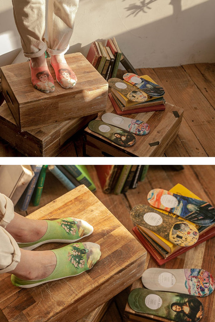 Famous Painting No Show Socks