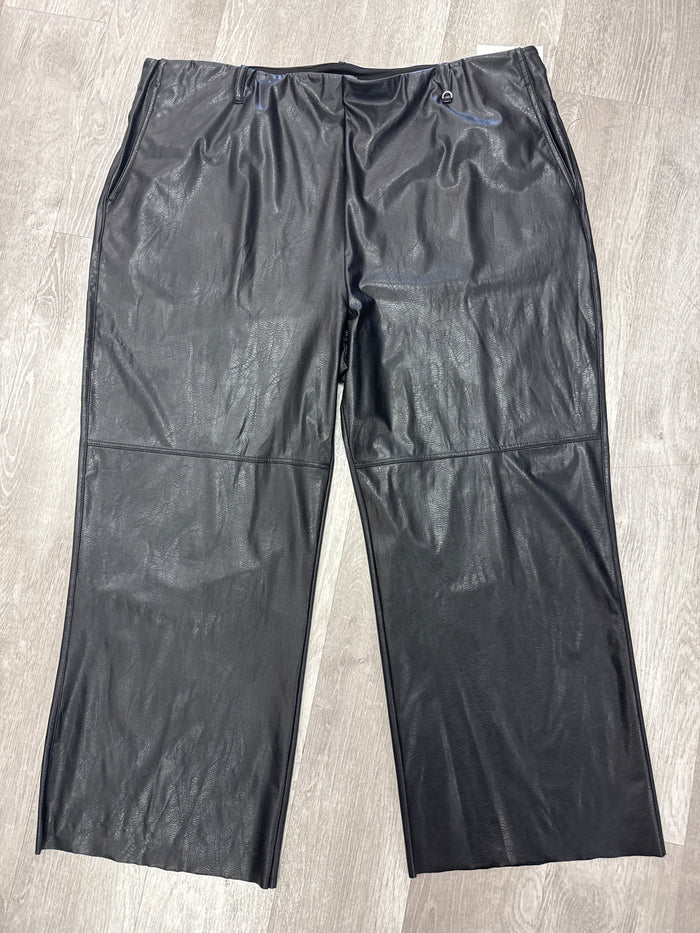 Faux Leather Wide Leg Pants Lysse