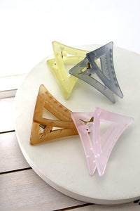 Frosted Translucent Hair Claw Clip