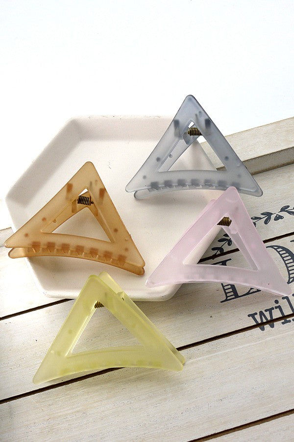Frosted Translucent Hair Claw Clip