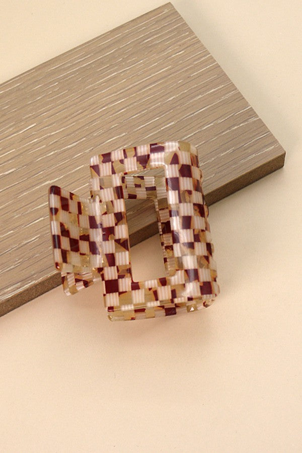Modern Square Hair Claw Clip