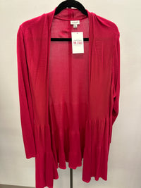 Magenta Tiered Cardigan - Avenue