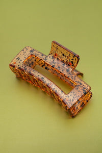 Rectangle Clear Speckle Hair Claw Clip