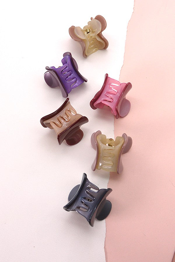 Square Cellulose Hair Claw Clip