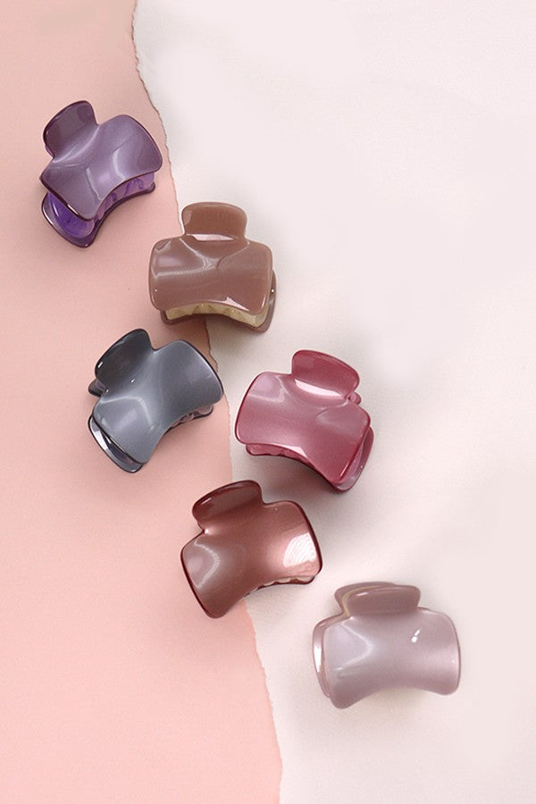 Square Cellulose Hair Claw Clip